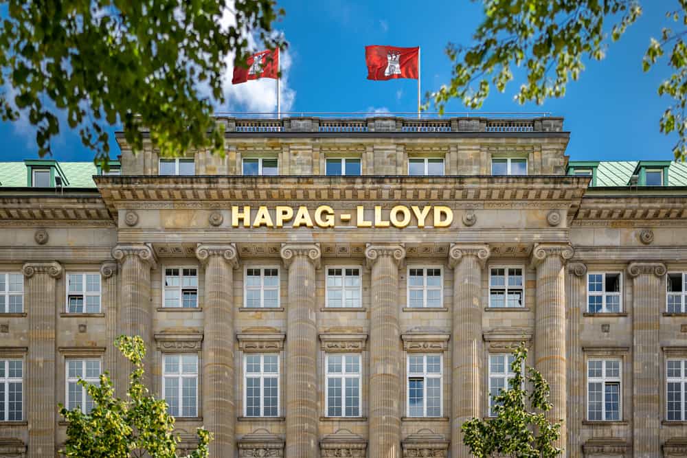 The building where the headquarters of Hapag-Lloyd are located in Hamburg, Germany