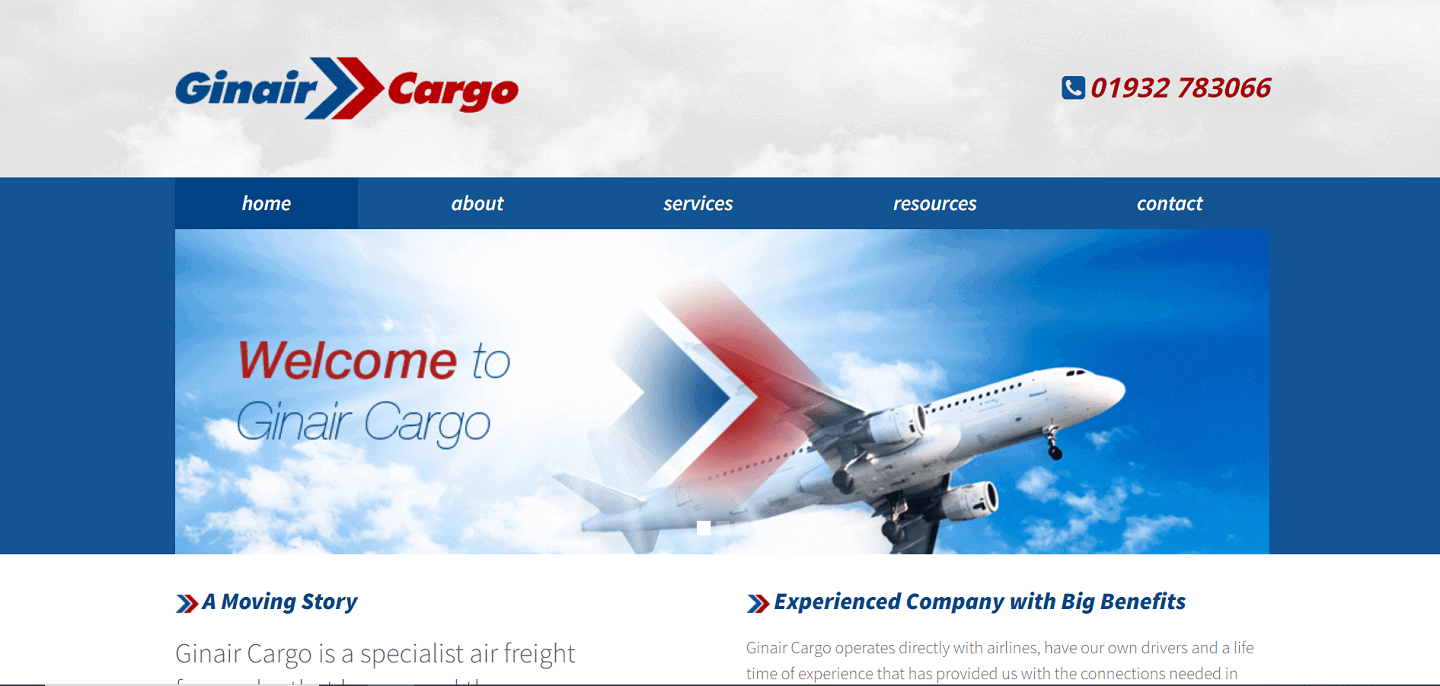 Ginair Cargo international moving company