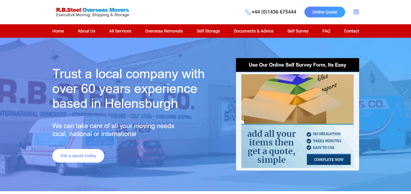 RB Steel Overseas Movers international moving company