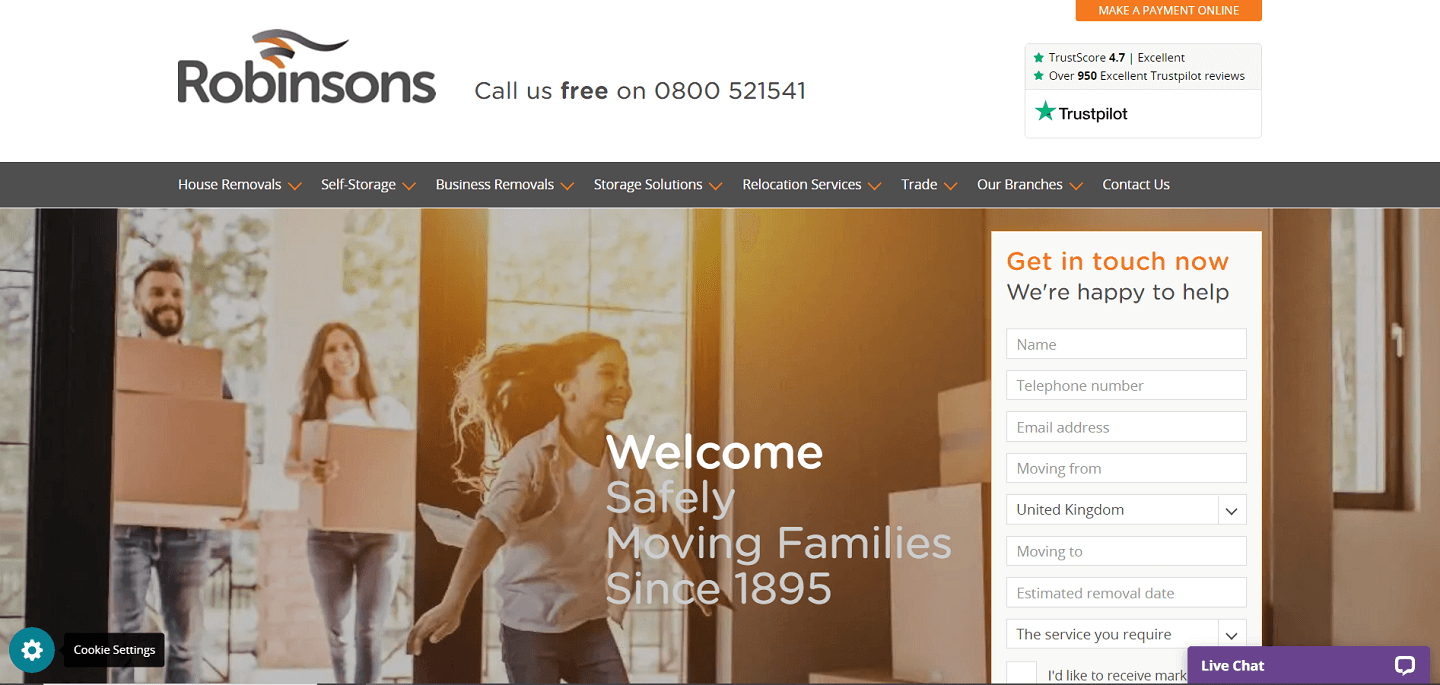 Robinsons Relocation international moving company